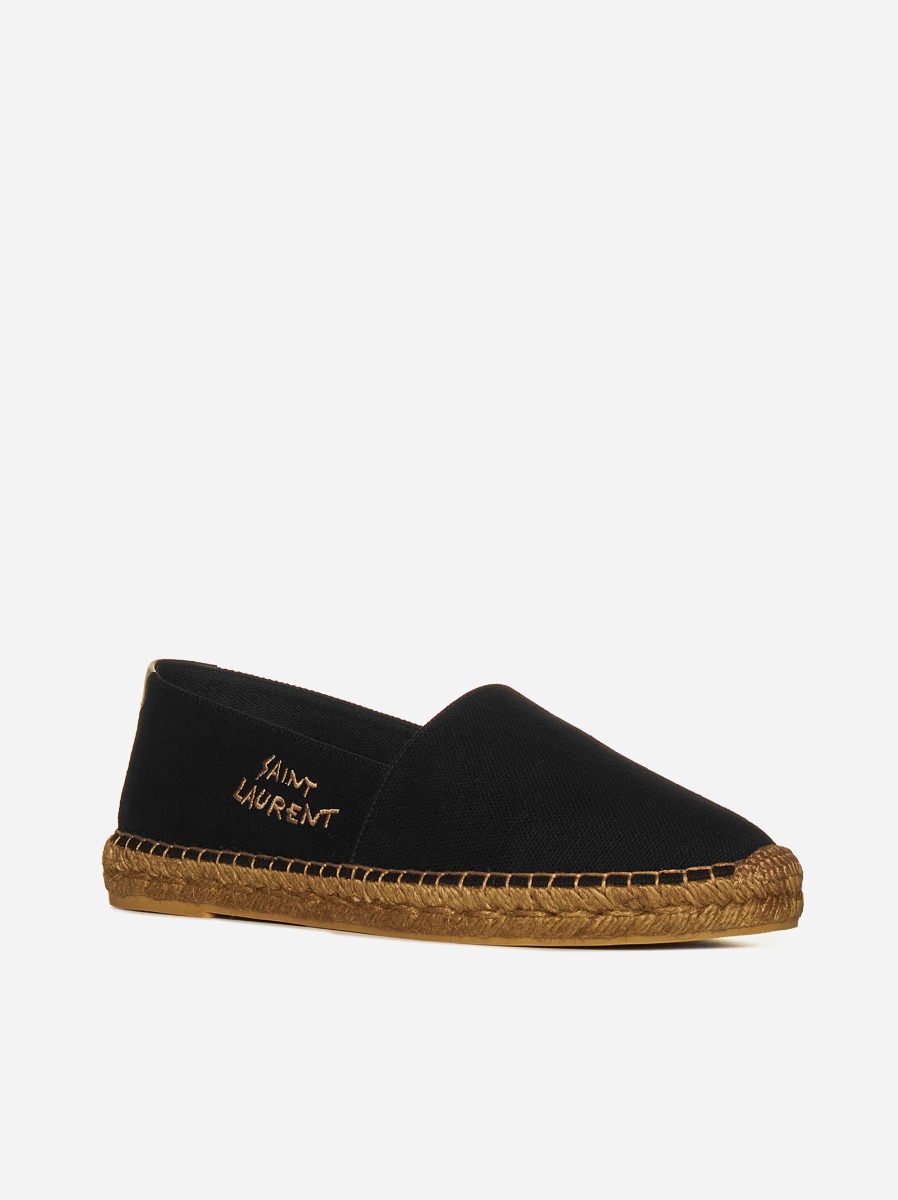 SAINT LAURENT Espadrillas in tela con logo Nuovo
