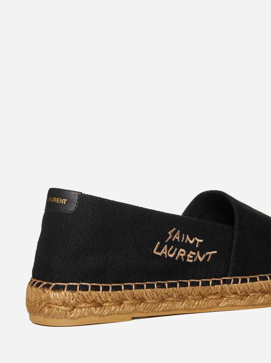 SAINT LAURENT Espadrillas in tela con logo Nuovo