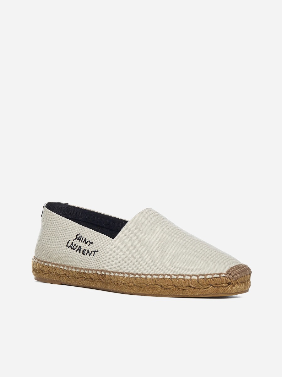SAINT LAURENT Espadrillas in tela con logo Acquista Ora