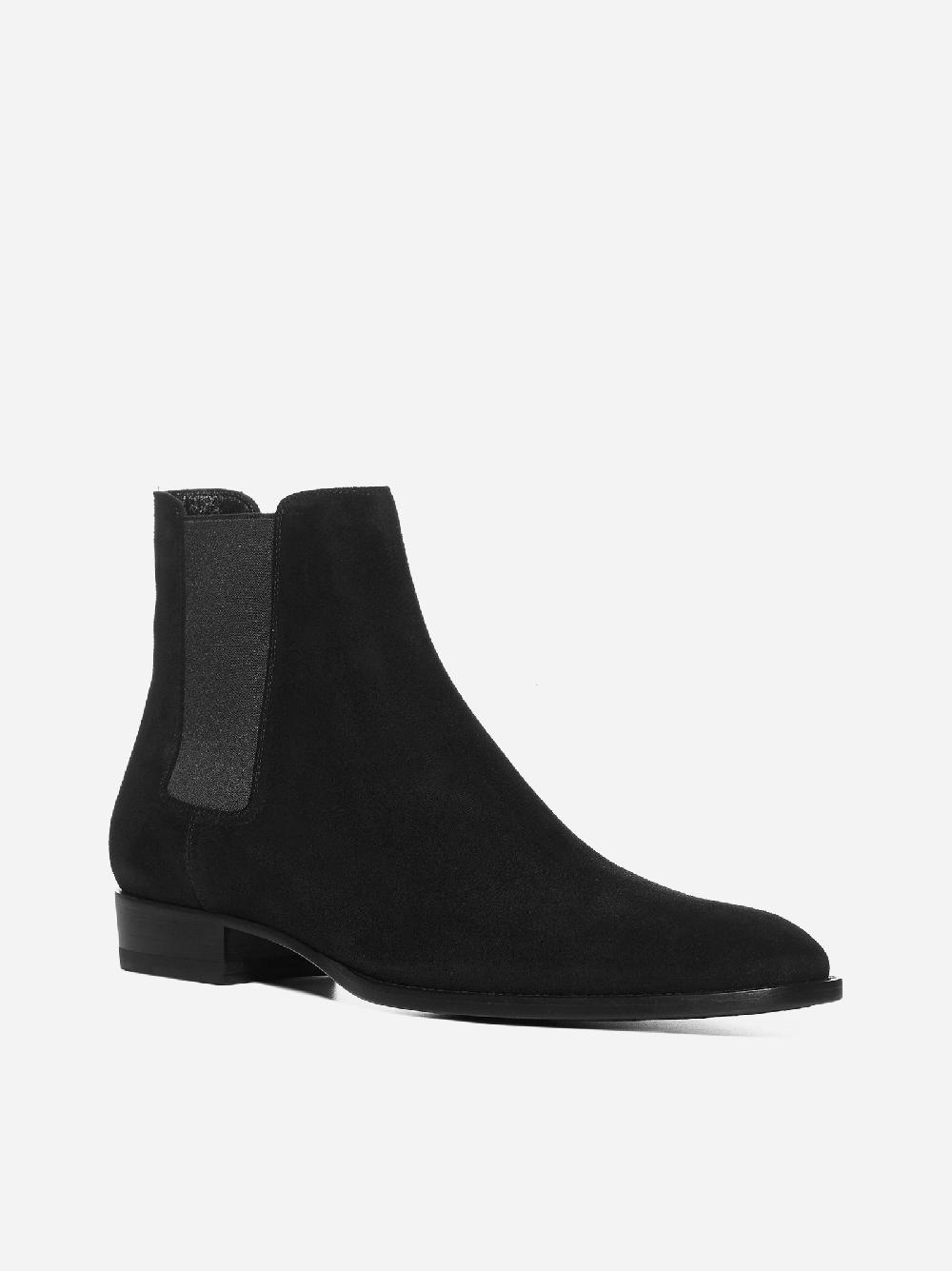 SAINT LAURENT Stivali Chelsea in pelle scamosciata Flash Sale