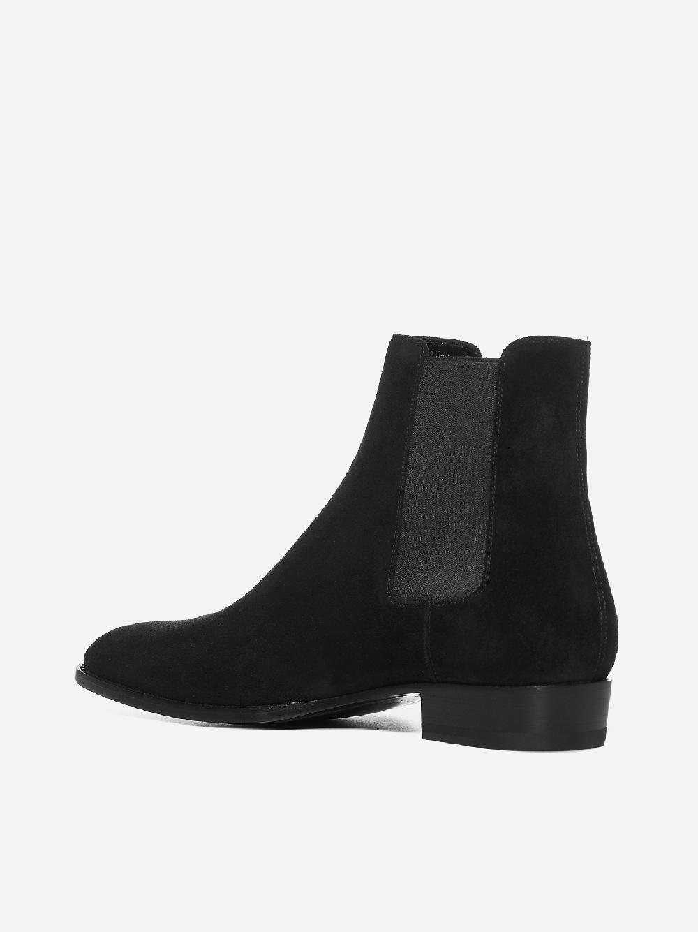 SAINT LAURENT Stivali Chelsea in pelle scamosciata Flash Sale