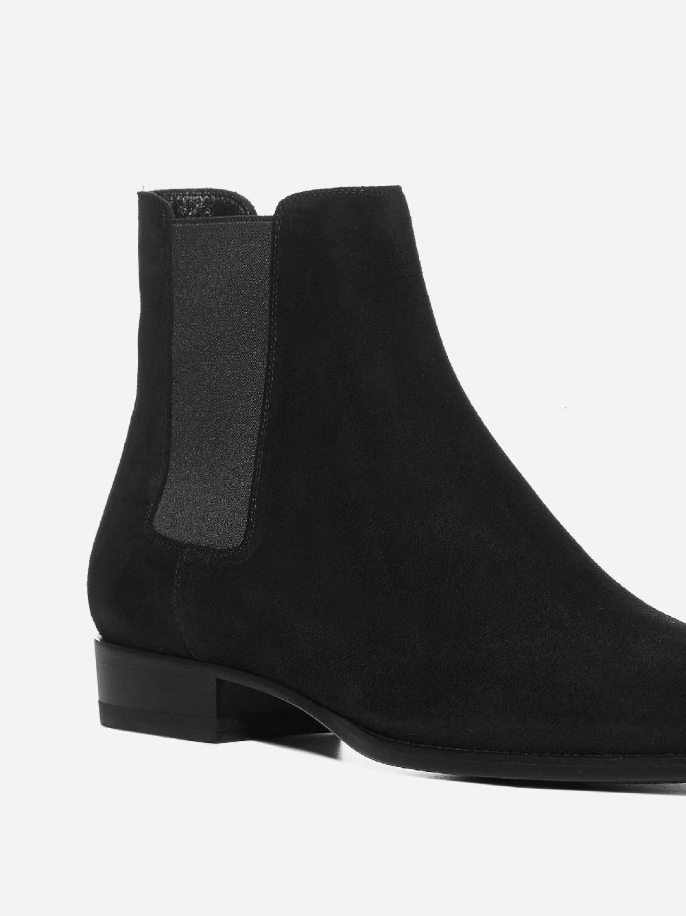 SAINT LAURENT Stivali Chelsea in pelle scamosciata Flash Sale
