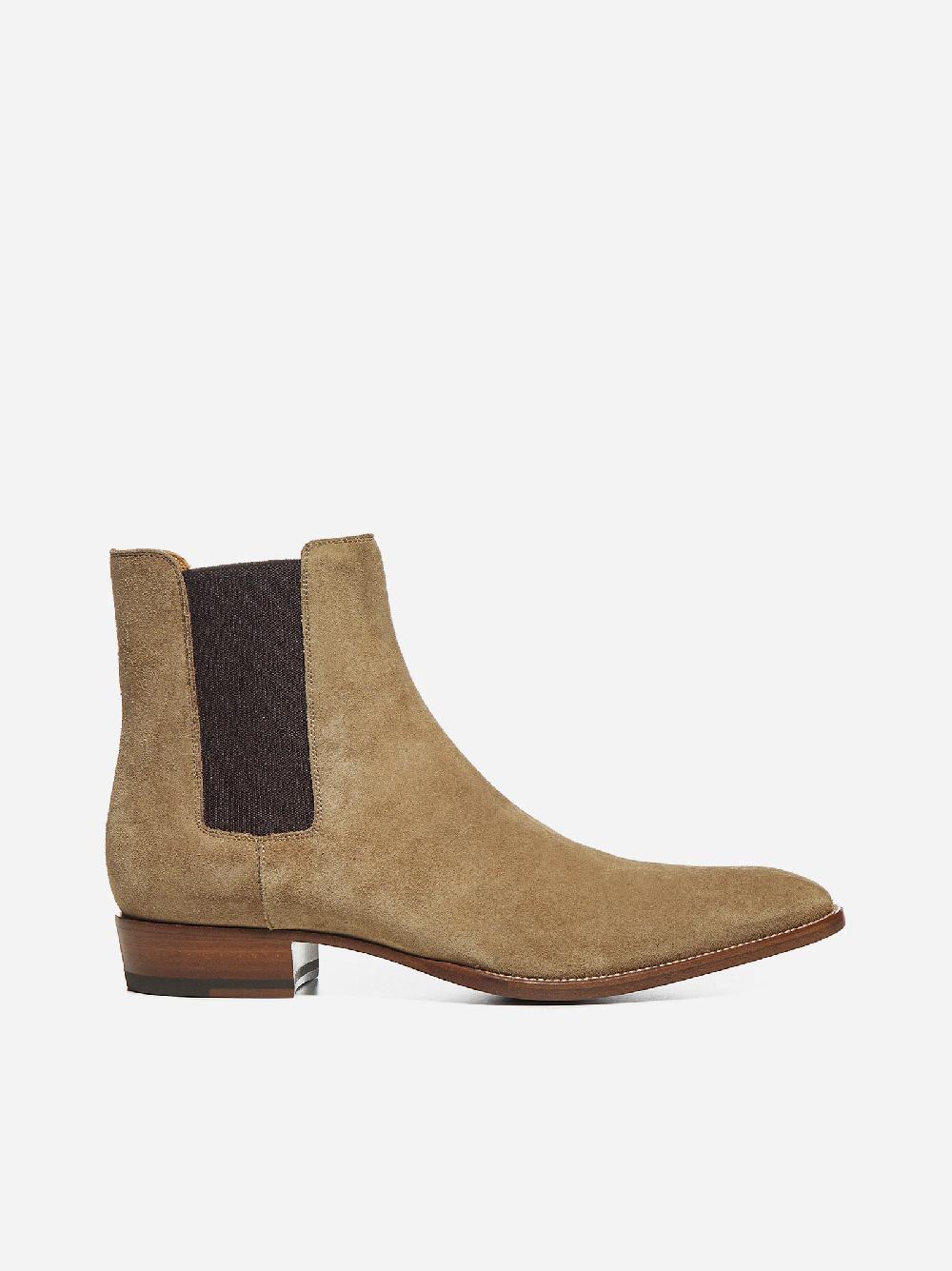 SAINT LAURENT Stivali Chelsea in pelle scamosciata