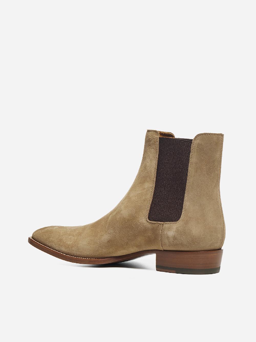 SAINT LAURENT Stivali Chelsea in pelle scamosciata Vendita