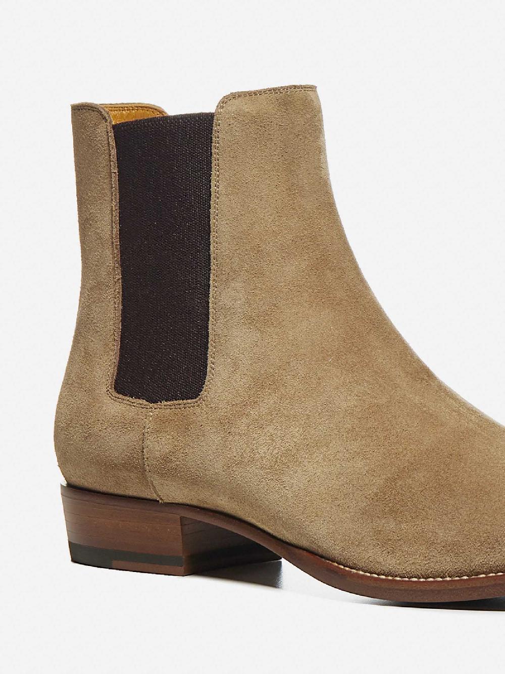 SAINT LAURENT Stivali Chelsea in pelle scamosciata Vendita