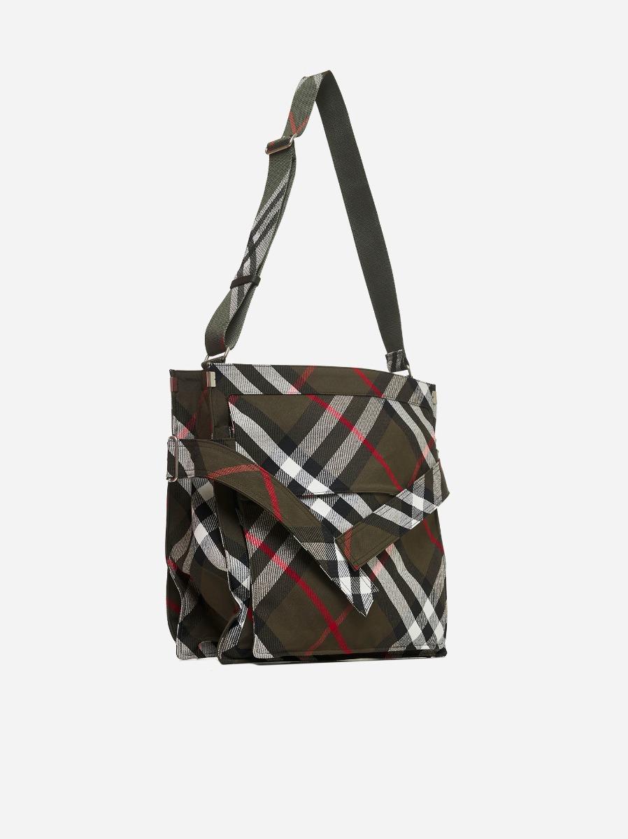 BURBERRY Borsa tote Trench media in tela check Online
