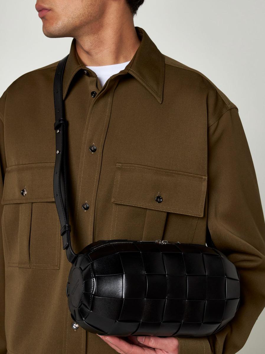 BOTTEGA VENETA Borsa Boombox piccola in pelle Intreccio Vendita Calda