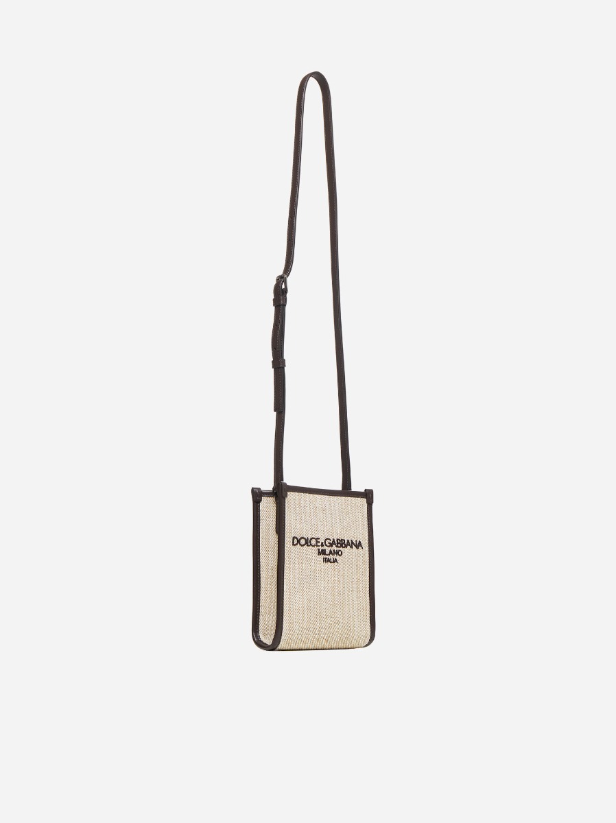 DOLCE & GABBANA Borsa shopping piccola in tela Vendita Economica