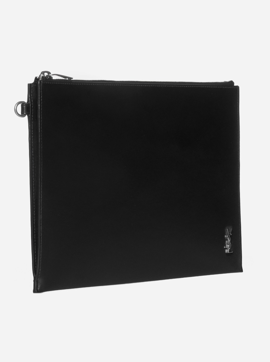 SAINT LAURENT Custodia per iPad in pelle Vendite Flash
