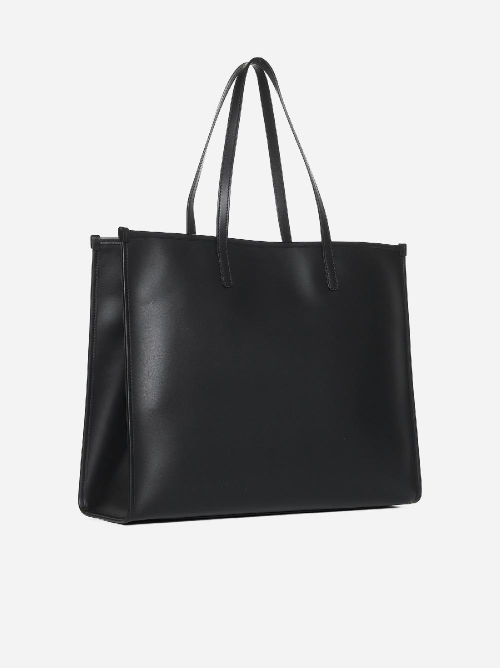 DOLCE & GABBANA Borsa tote grande in pelle con logo Ultimo giorno