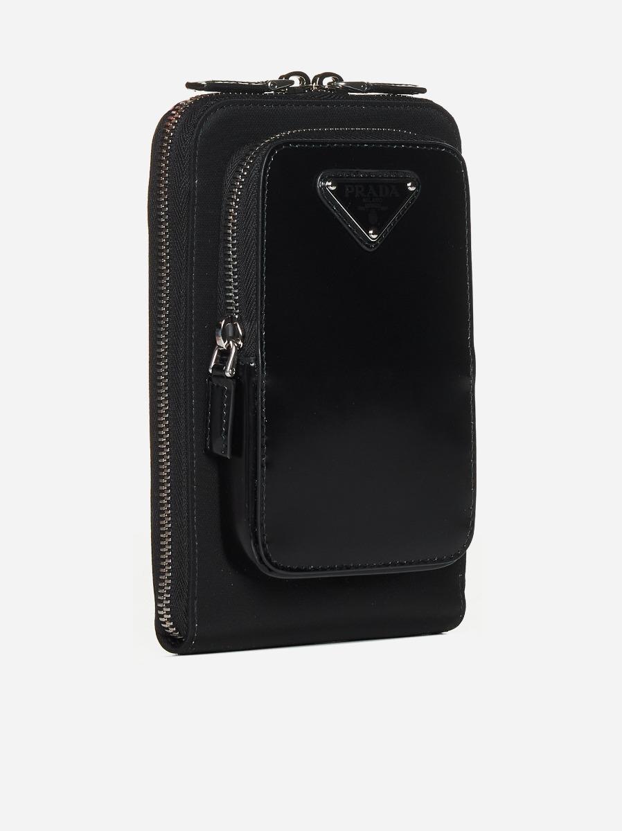 PRADA Borsa a tracolla in pelle e Re-Nylon Moda