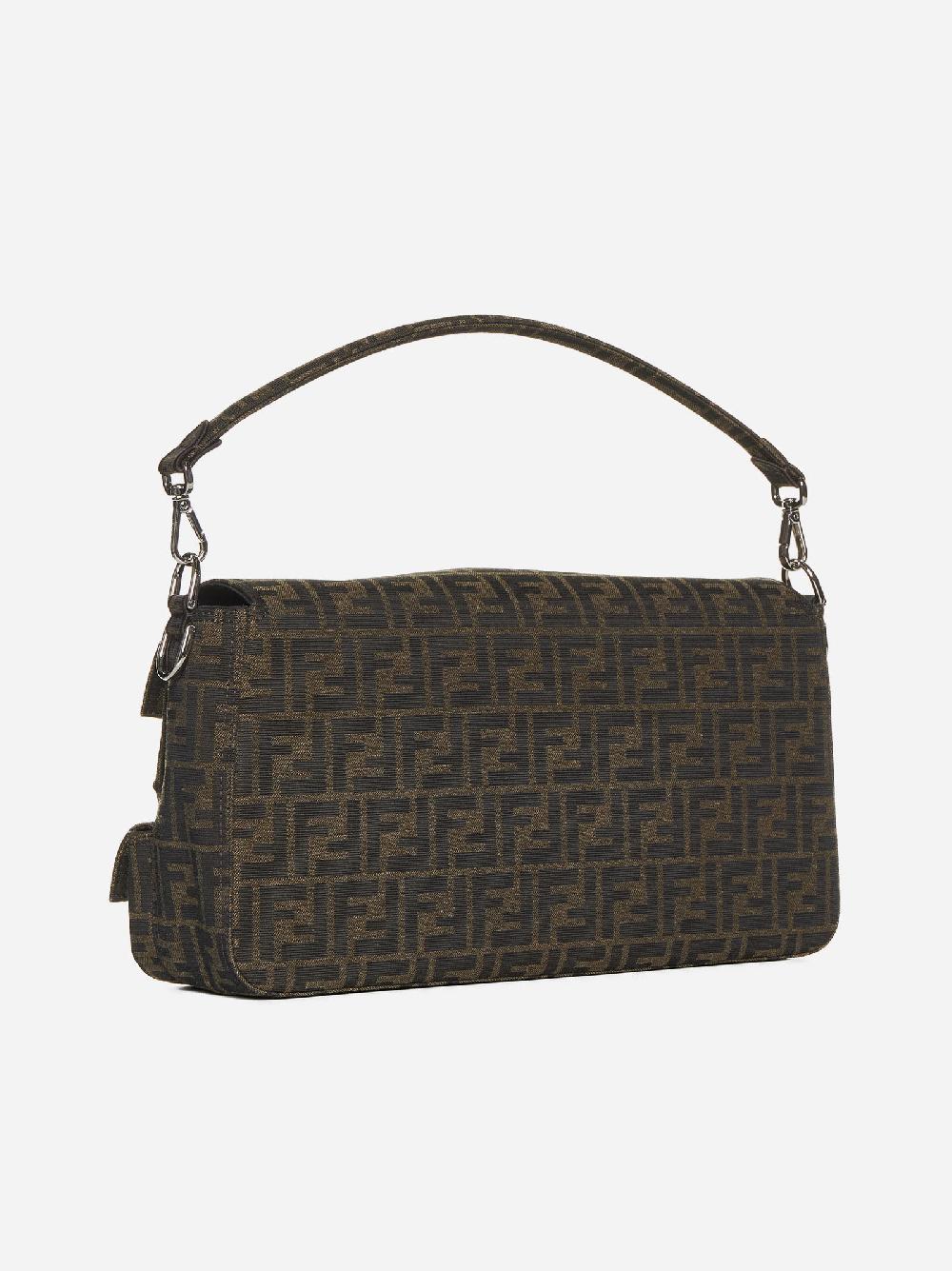 FENDI Borsa Baguette Multipocket Maxi in tessuto FF Italy