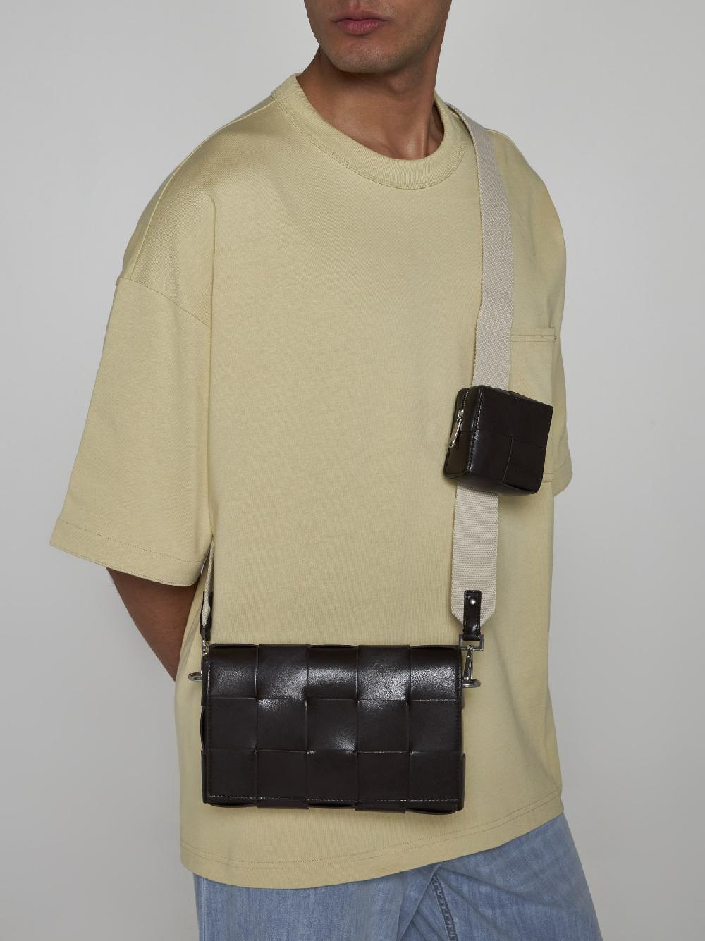 BOTTEGA VENETA Borsa Cassette On Strap in pelle Intrecciato 2025