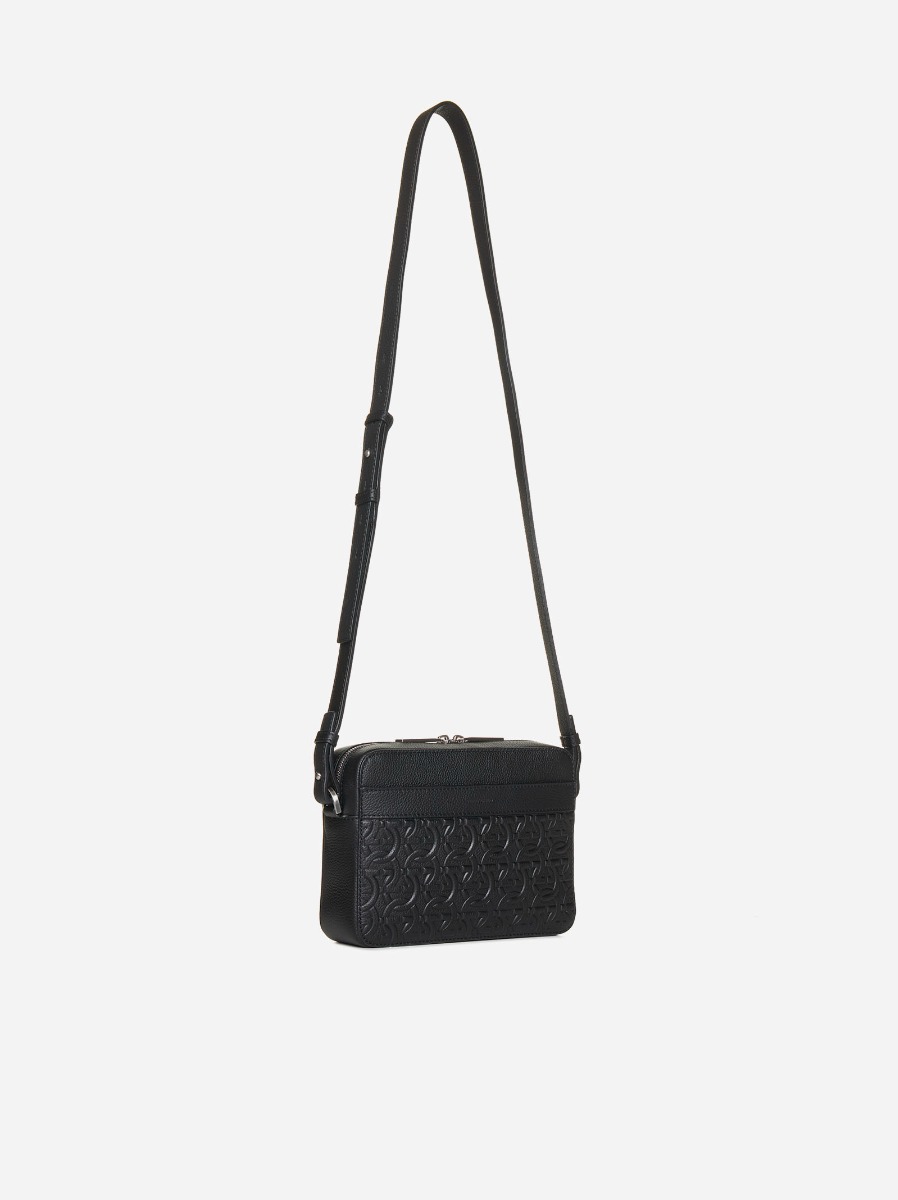 FERRAGAMO Borsa Travel in pelle Gancini Offerta speciale della fabbrica