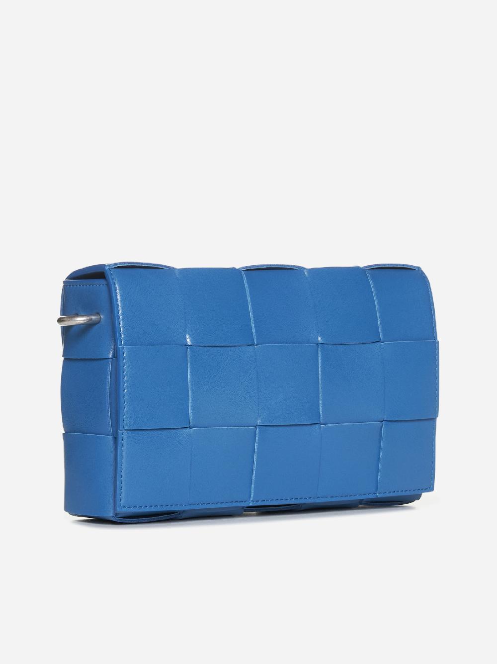 BOTTEGA VENETA Borsa Cassette On Strap in pelle Intrecciato Nuovo