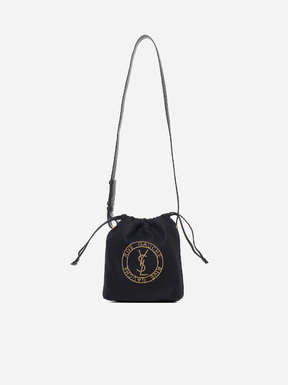 SAINT LAURENT Borsa a secchiello Stamp in lana Fino Al -60%