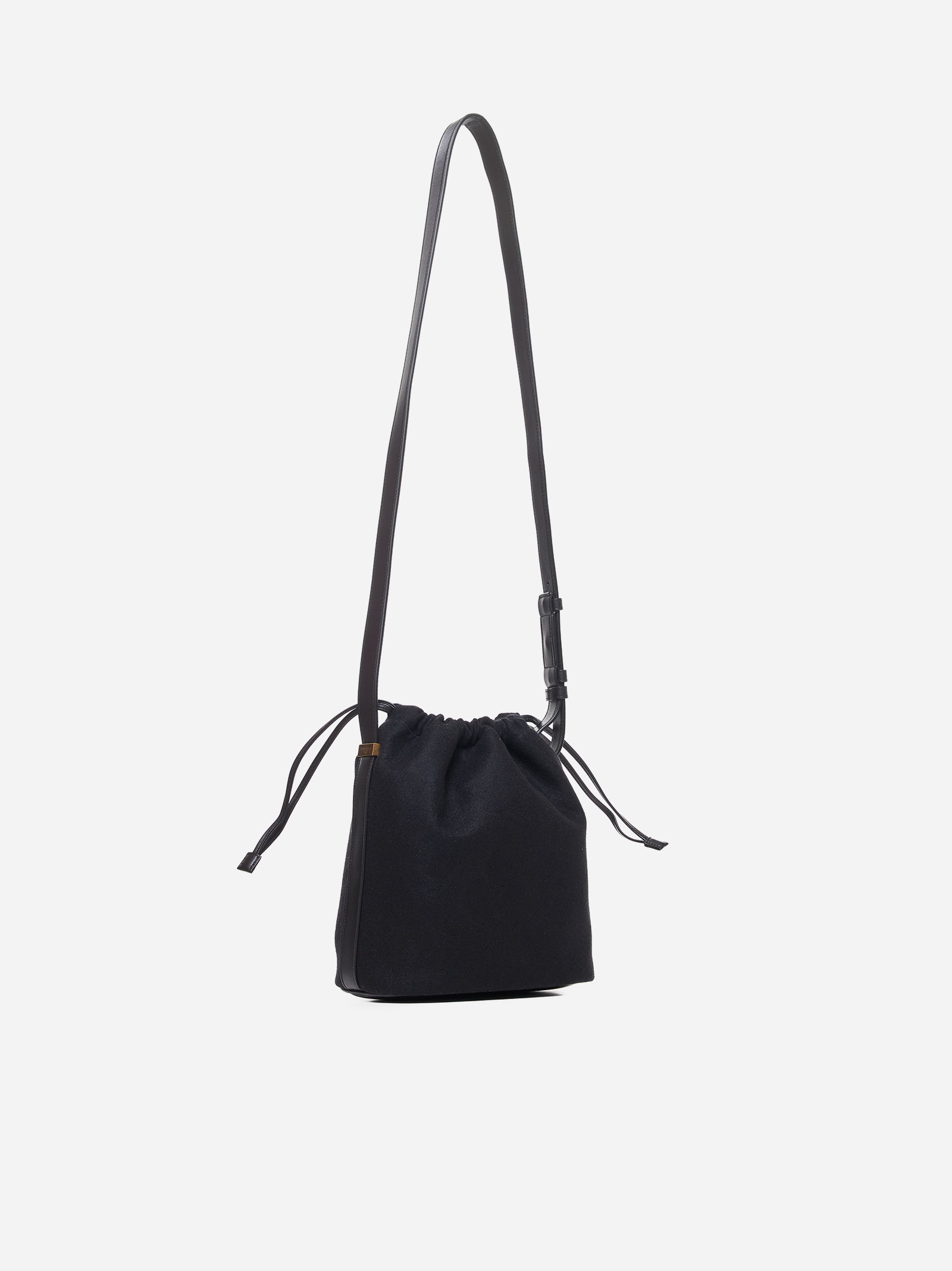 SAINT LAURENT Borsa a secchiello Stamp in lana Fino Al -60%