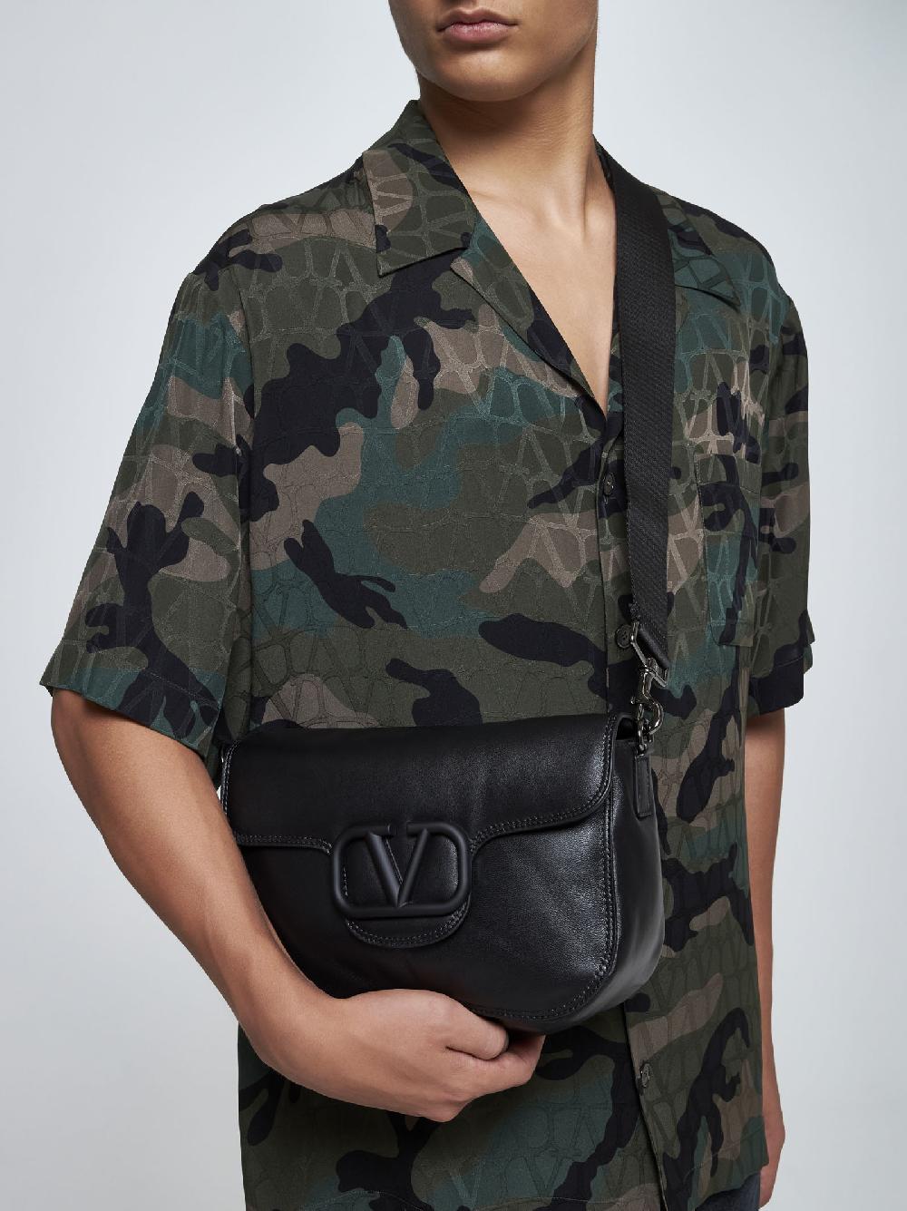 VALENTINO GARAVANI Borsa a tracolla Noir in nappa Shopping Online