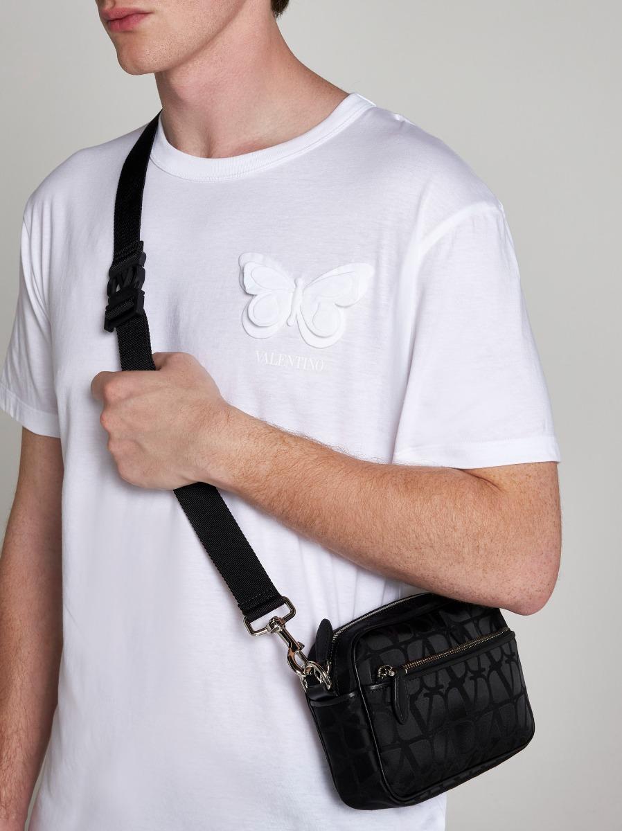 VALENTINO GARAVANI Borsa crossbody in tessuto Toile Iconographe Prezzo Ridotto