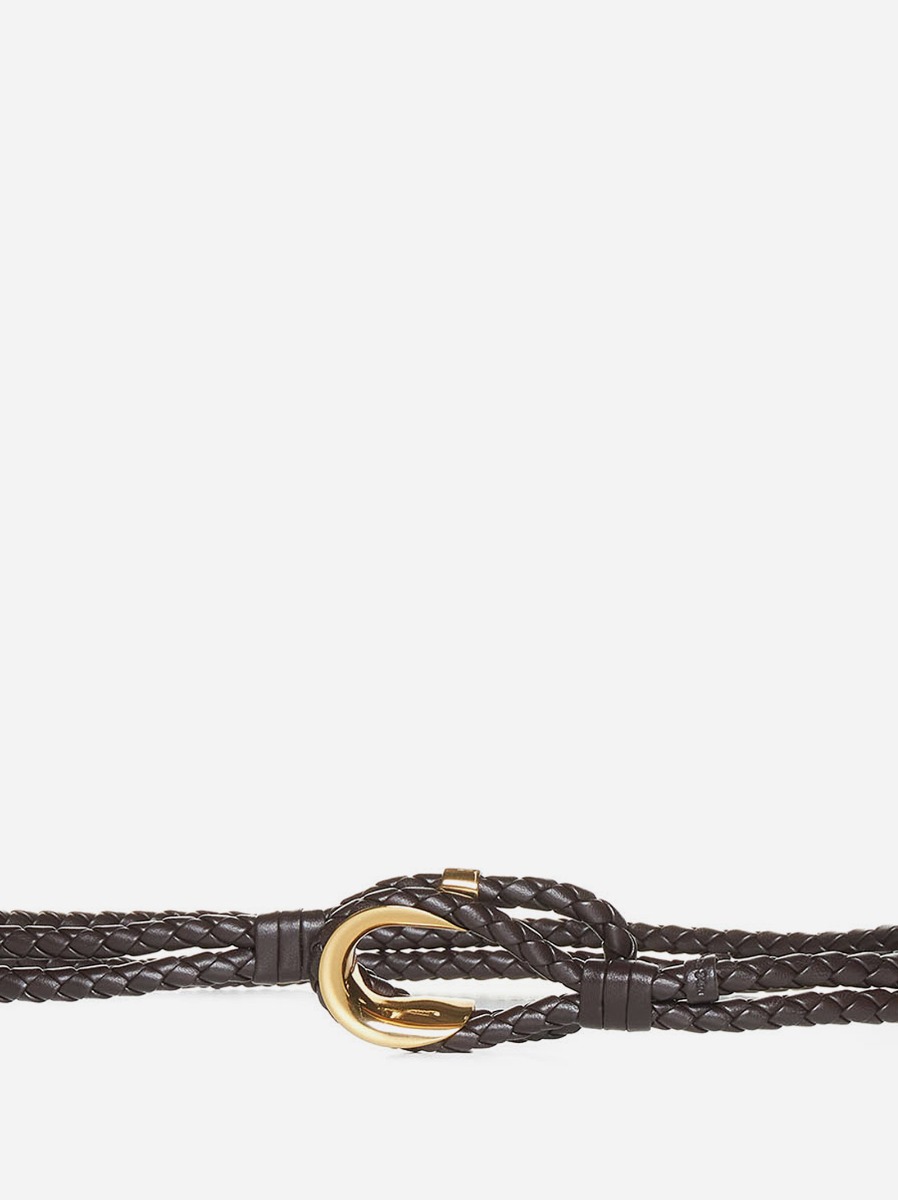 BOTTEGA VENETA Cintura Coaxial in pelle intrecciata Saldi Di Fabbrica