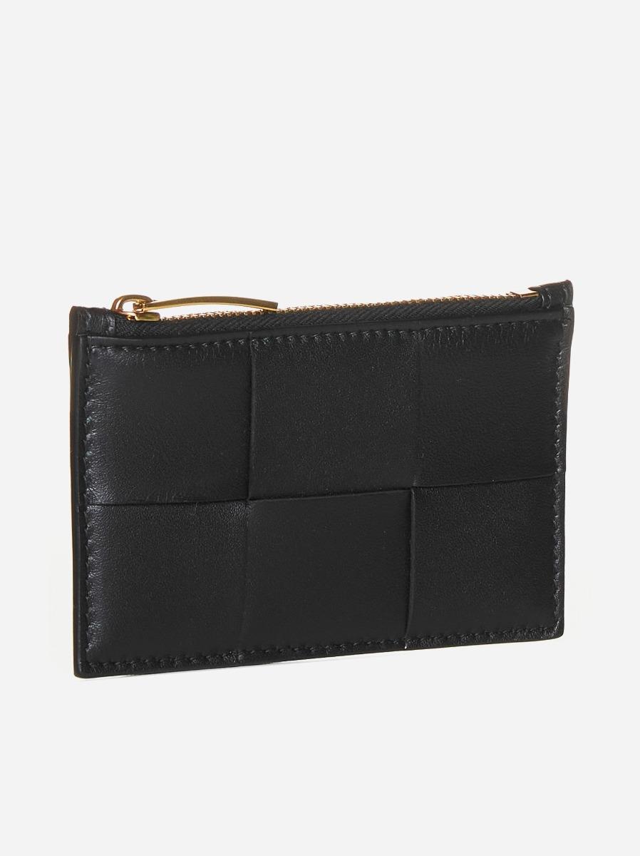 BOTTEGA VENETA Portacarte con zip in pelle Intreccio Vendite Flash