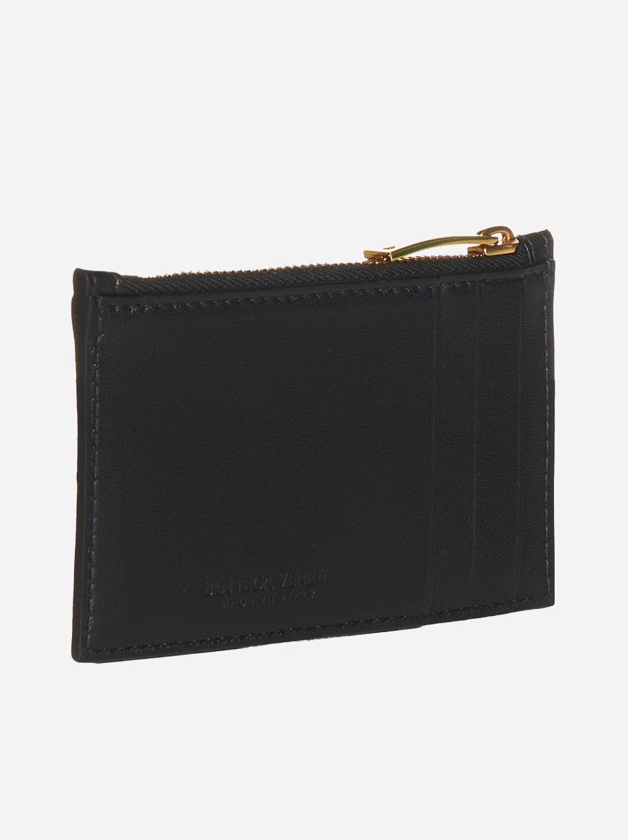 BOTTEGA VENETA Portacarte con zip in pelle Intreccio Vendite Flash