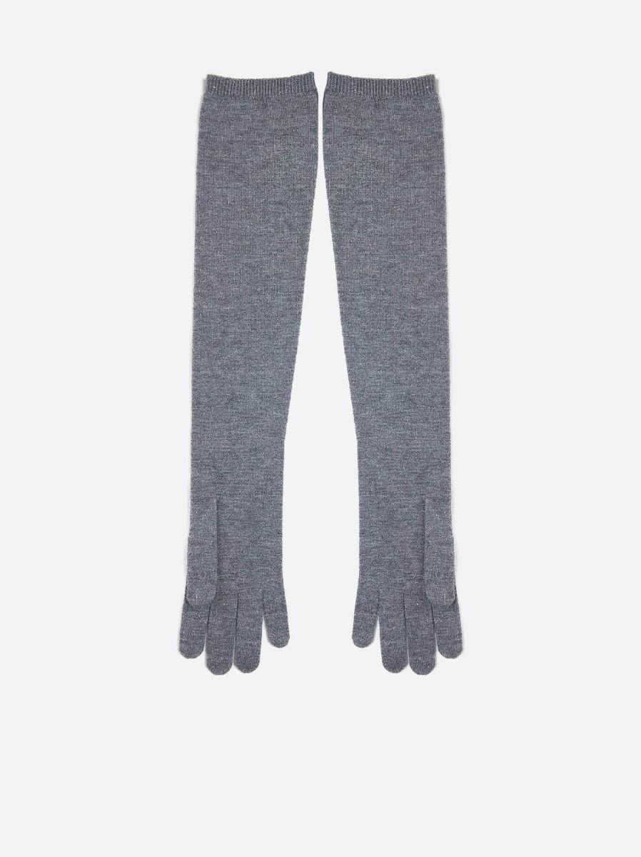BRUNELLO CUCINELLI Guanti lunghi misto cashmere In Linea