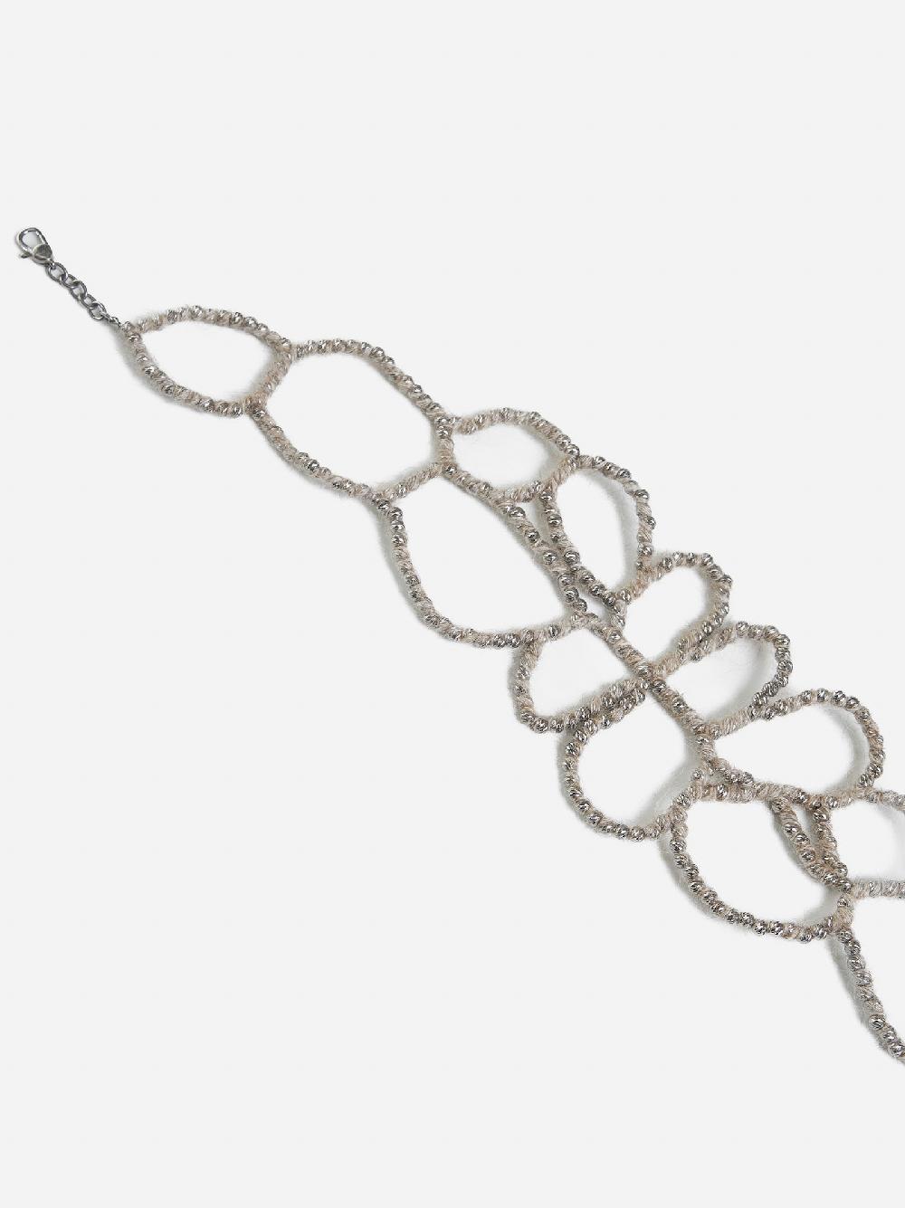 BRUNELLO CUCINELLI Choker Ramage in argento e mohair Fino Al -60%