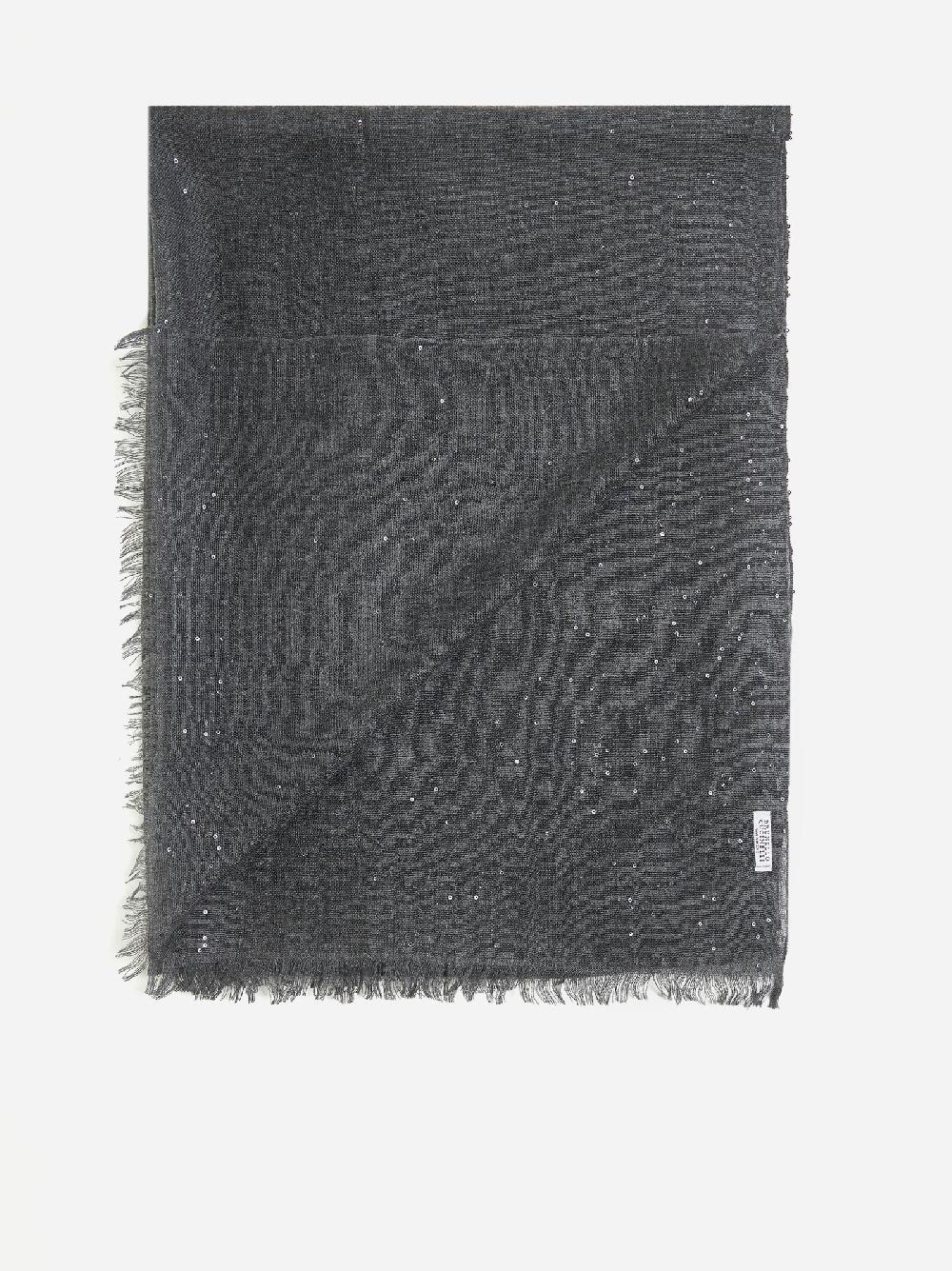 BRUNELLO CUCINELLI Sciarpa in cashmere e seta con paillettes Shopping Online