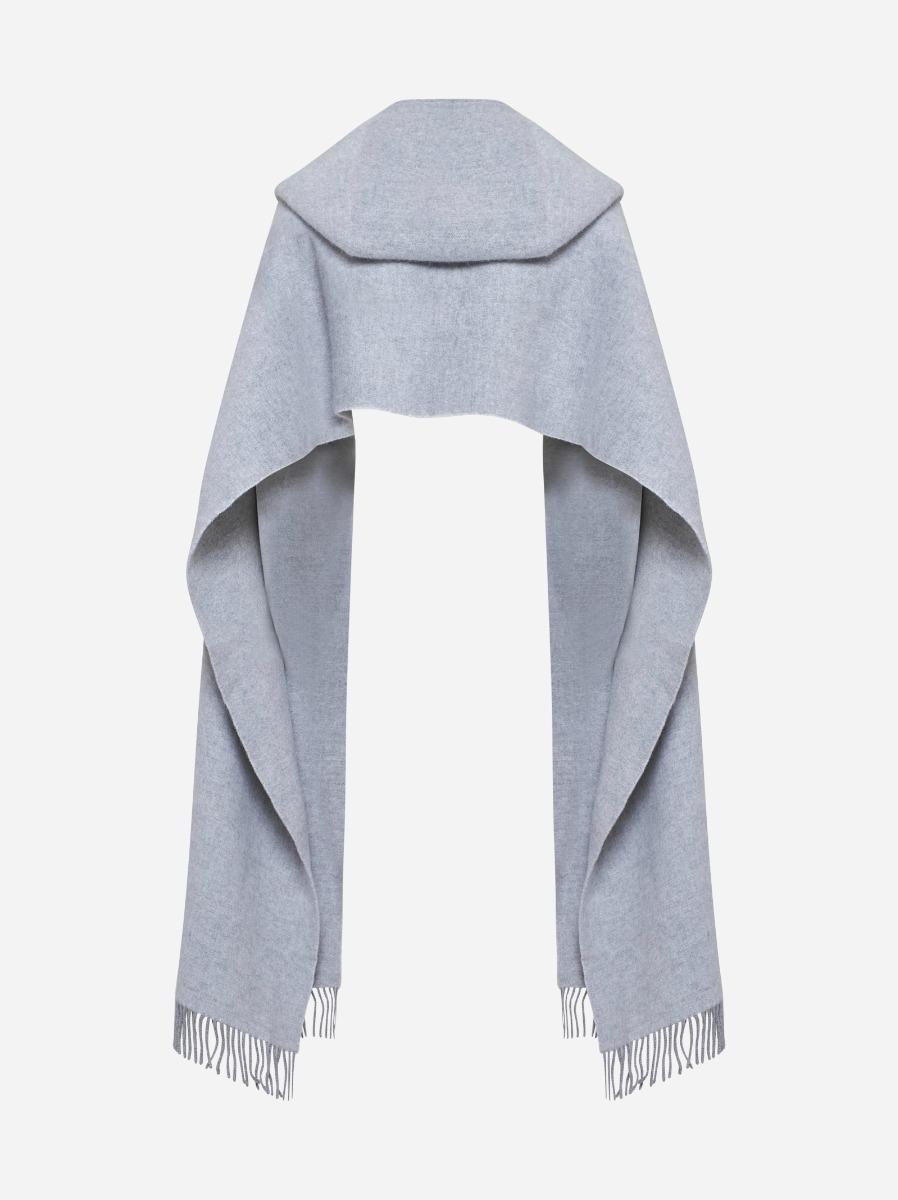 BRUNELLO CUCINELLI Sciarpa con cappuccio in lana e cashmere Presa