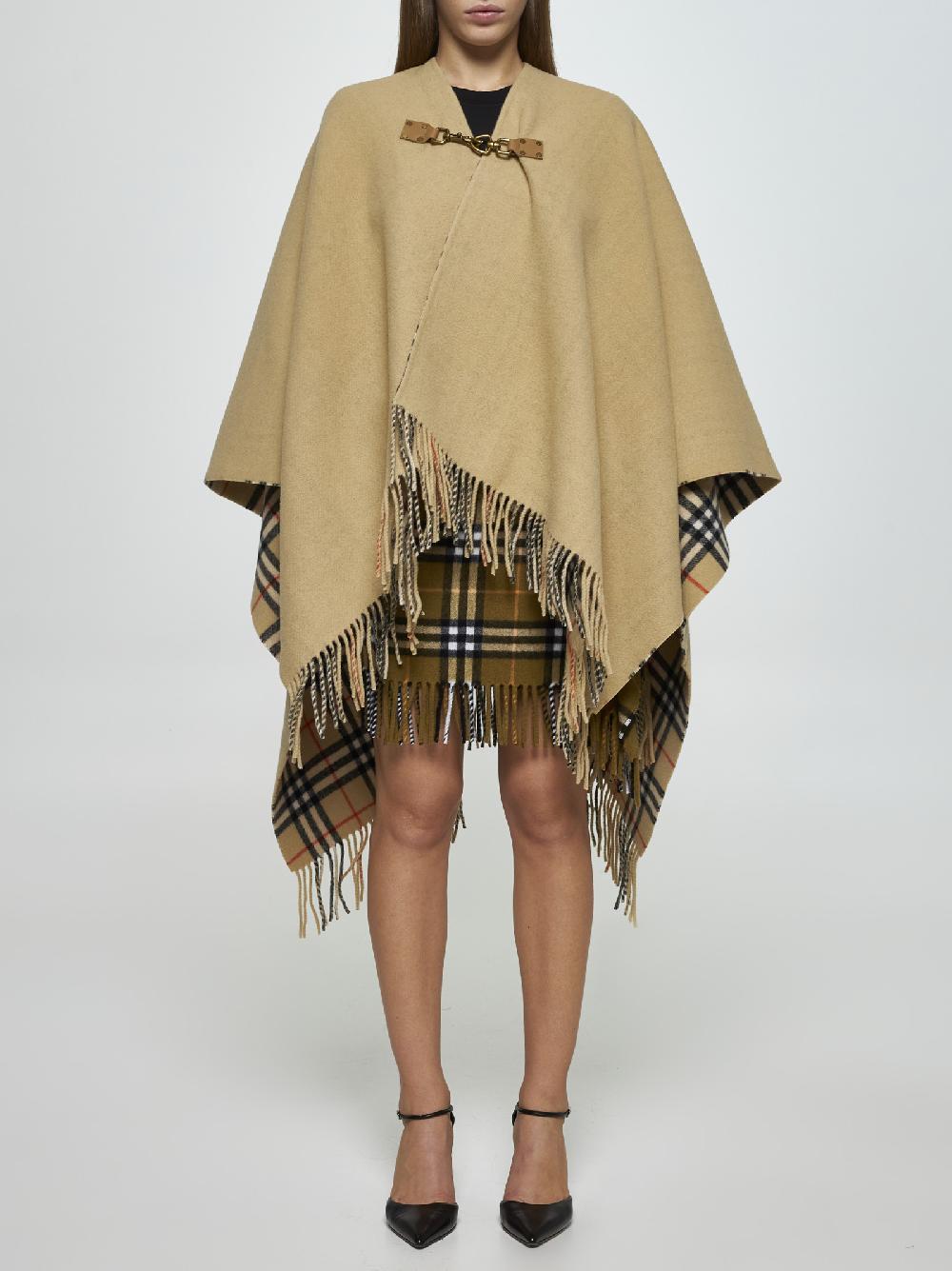 BURBERRY Cappa double-face in lana Offerte