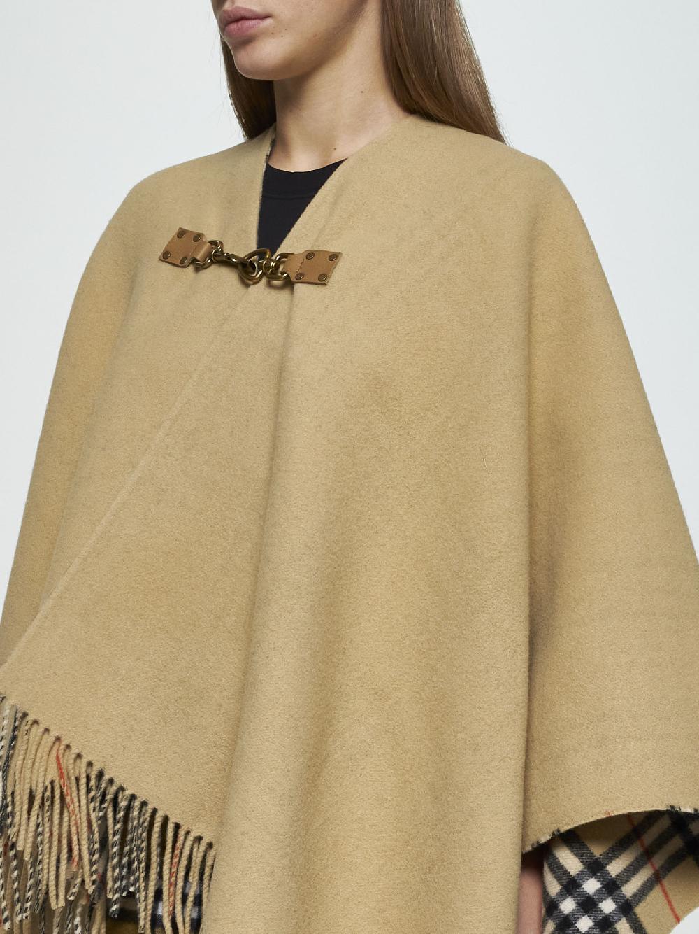 BURBERRY Cappa double-face in lana Offerte
