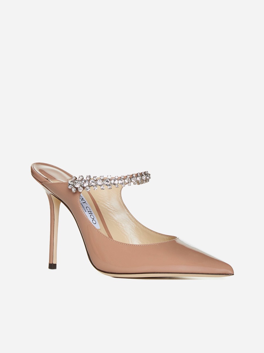 JIMMY CHOO Mules Bing in vernice con cristalli 2025