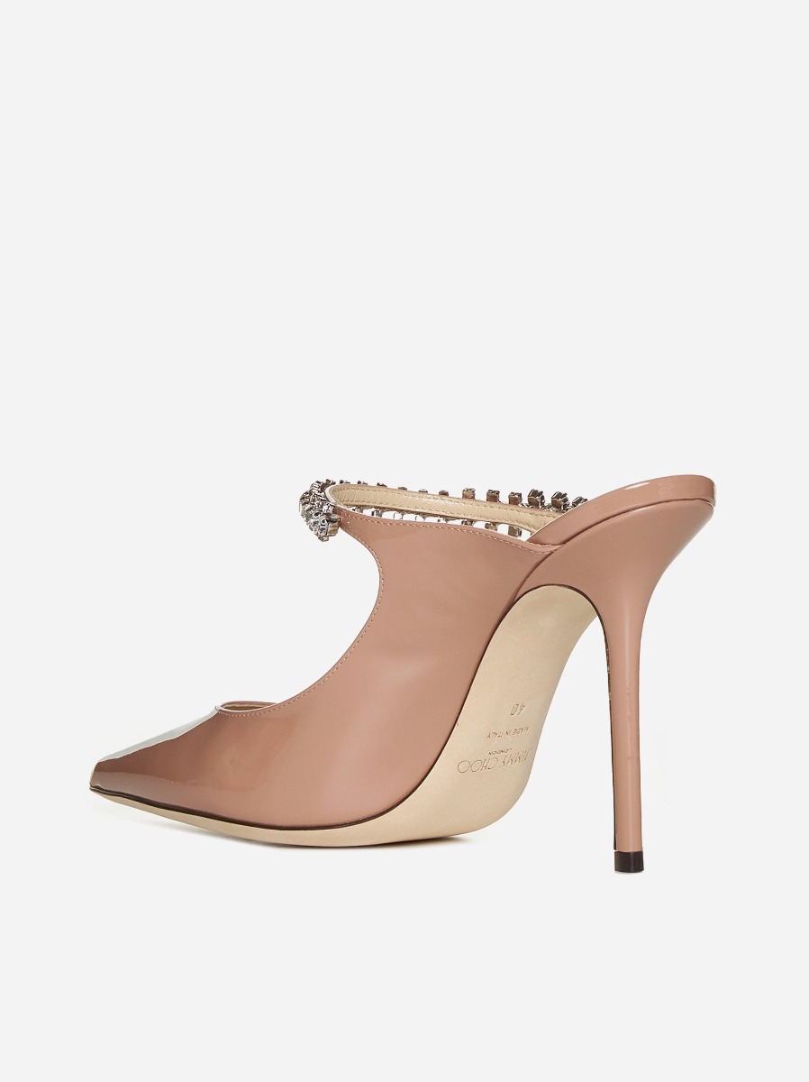 JIMMY CHOO Mules Bing in vernice con cristalli 2025