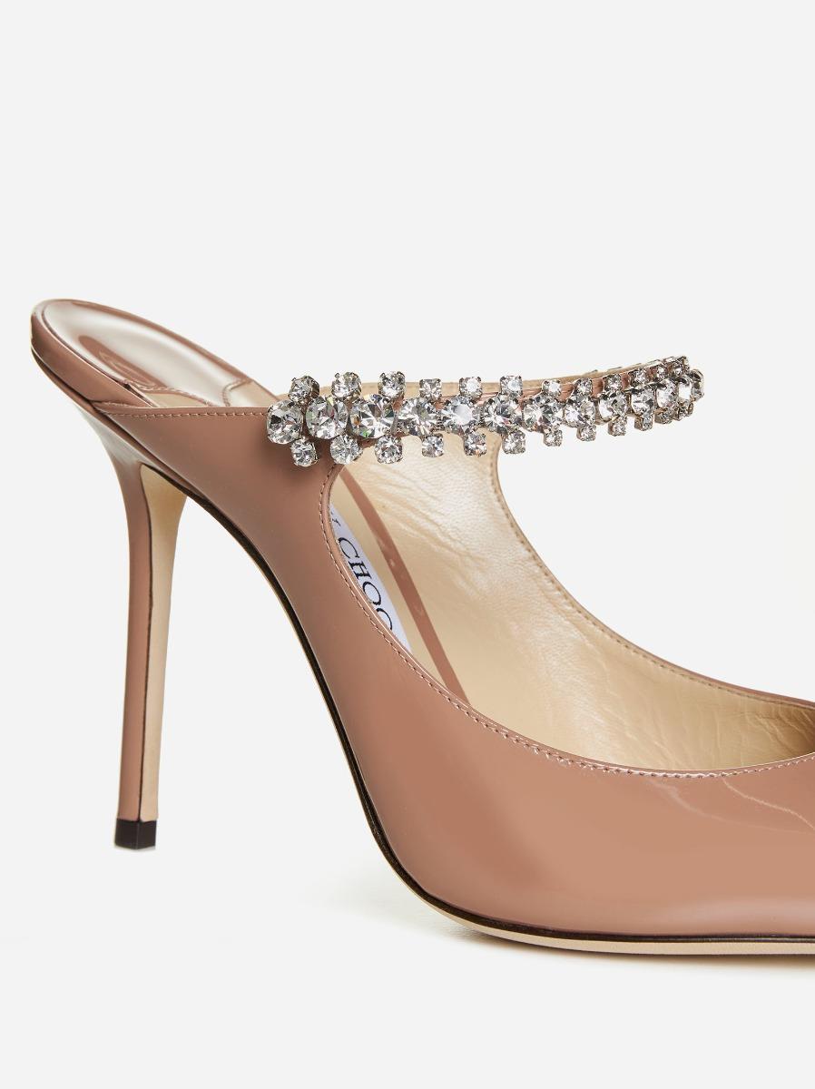 JIMMY CHOO Mules Bing in vernice con cristalli 2025