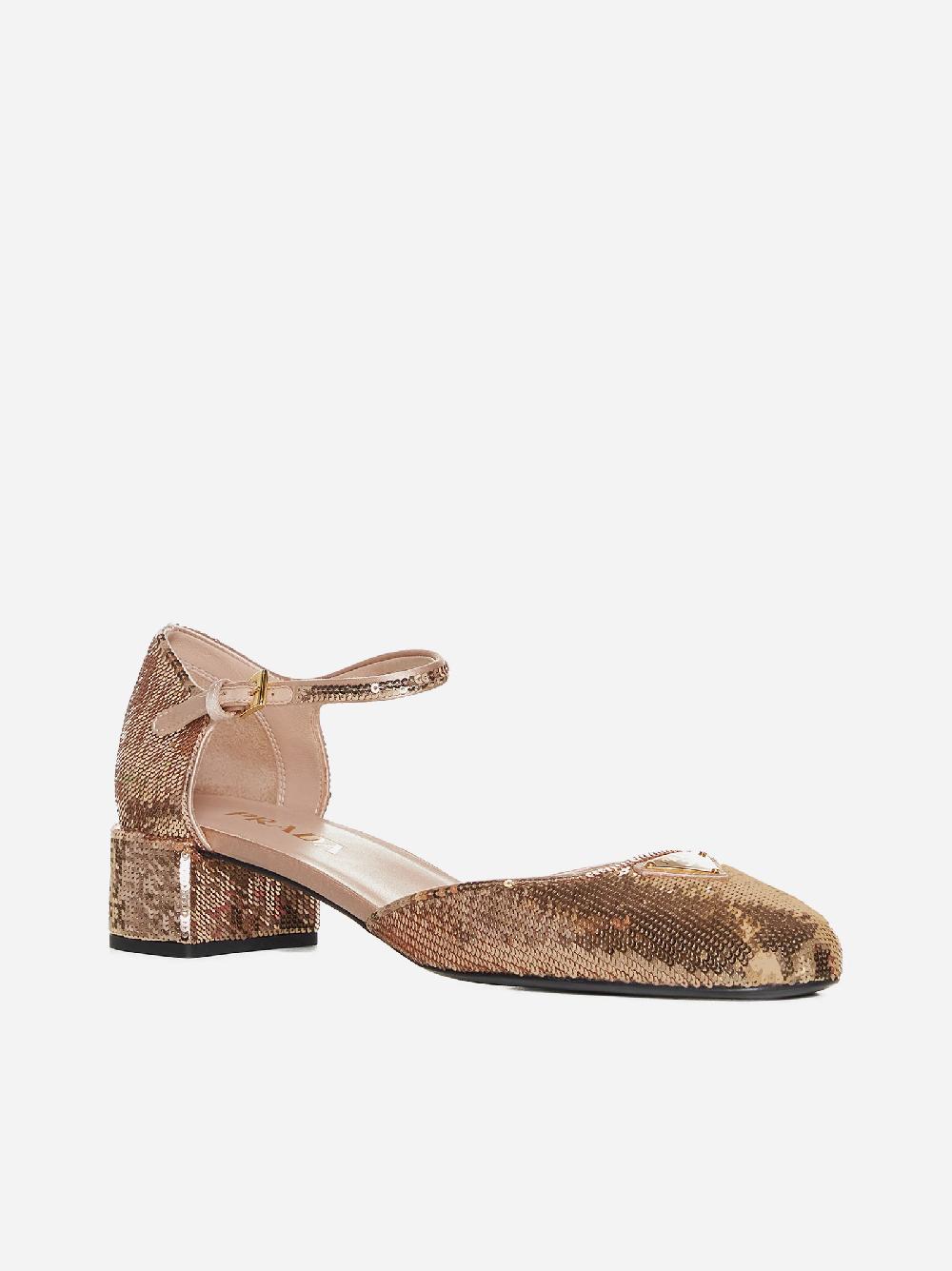PRADA Decollete’ Mary Jane in paillettes Promozione