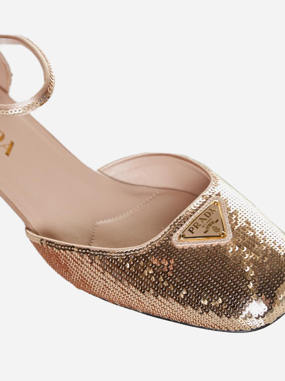 PRADA Decollete’ Mary Jane in paillettes Promozione