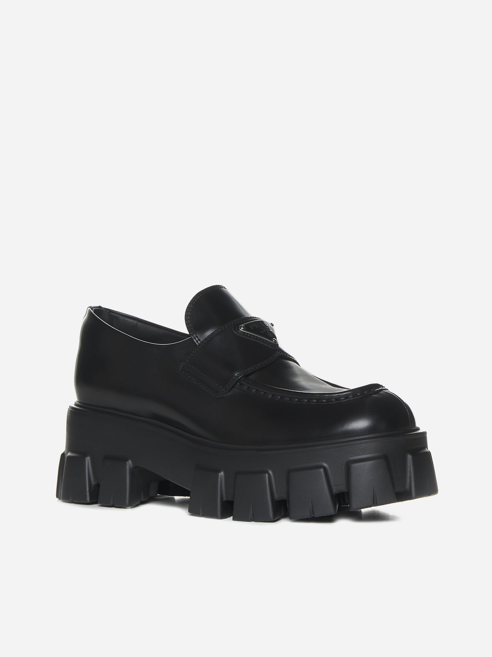 PRADA Mocassini Monolith in pelle Negozi Online