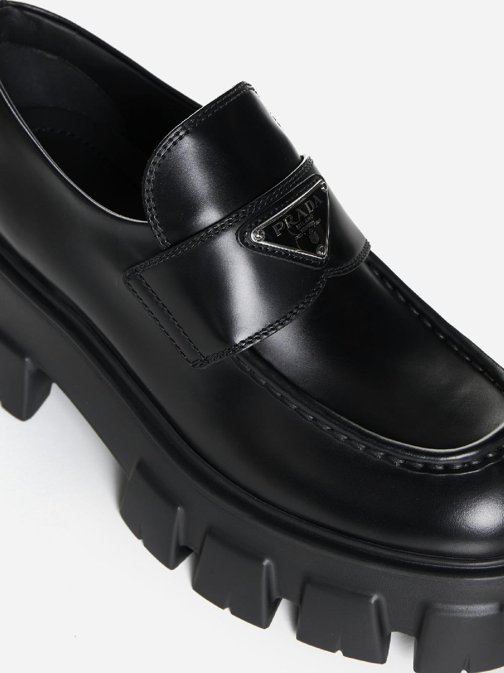 PRADA Mocassini Monolith in pelle Negozi Online