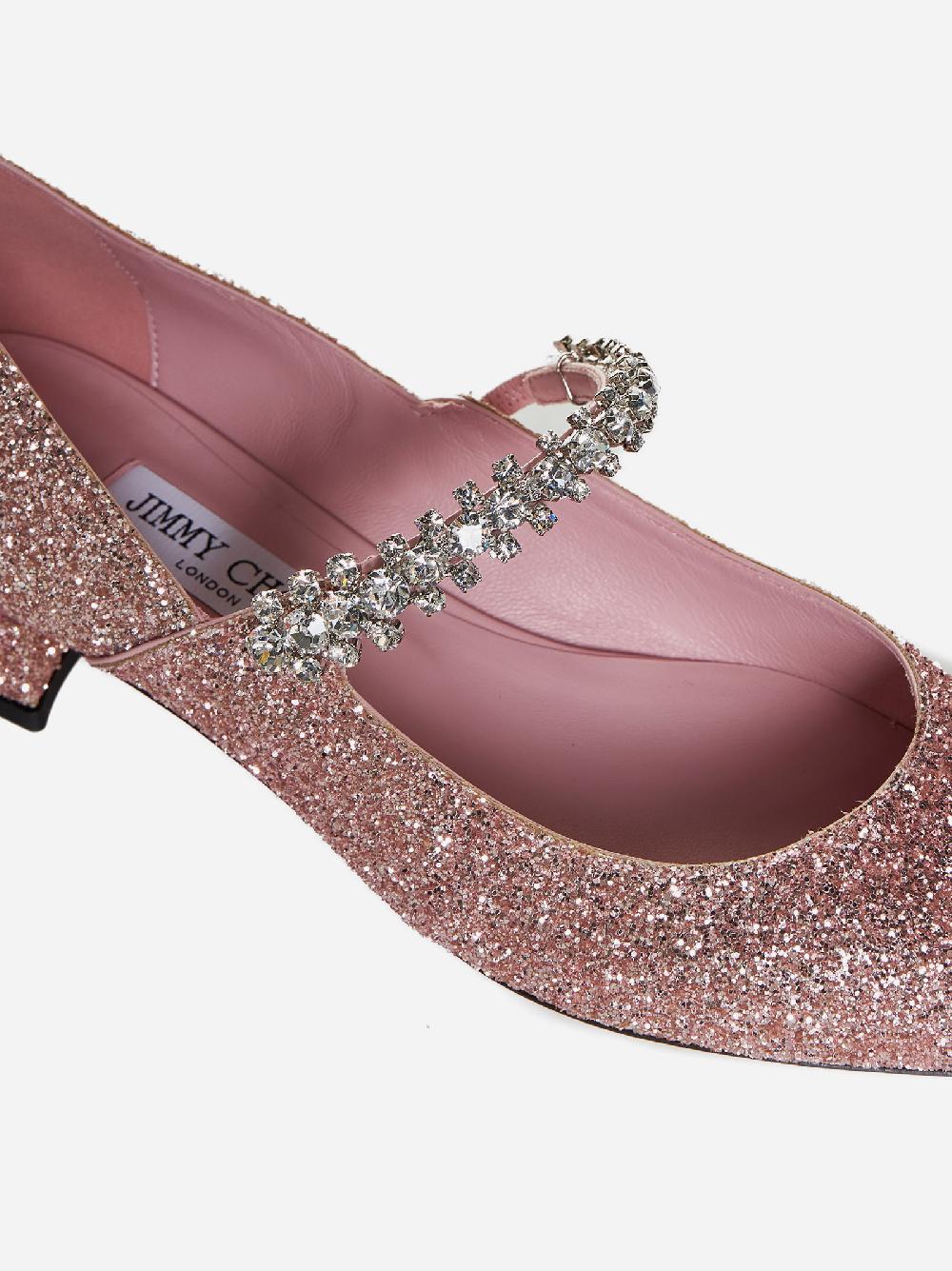 JIMMY CHOO Pumps Bing glitter con cristalli Prezzo Ridotto