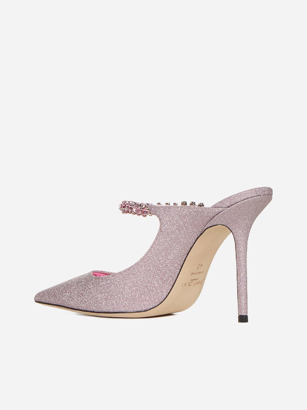 JIMMY CHOO Mules Bing in tessuto con cristalli Sottocosto