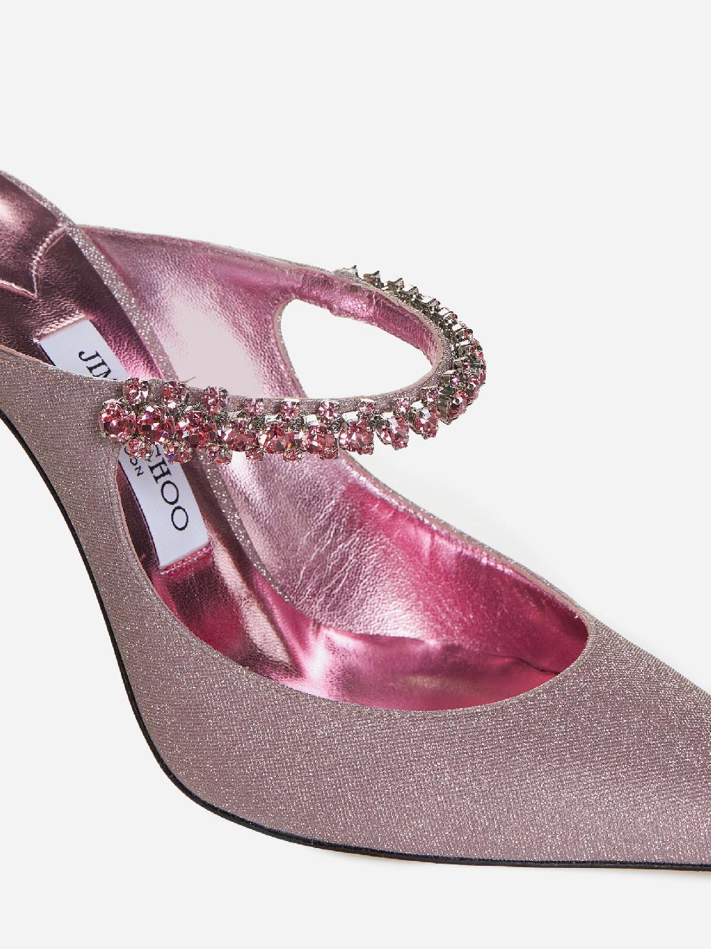 JIMMY CHOO Mules Bing in tessuto con cristalli Sottocosto