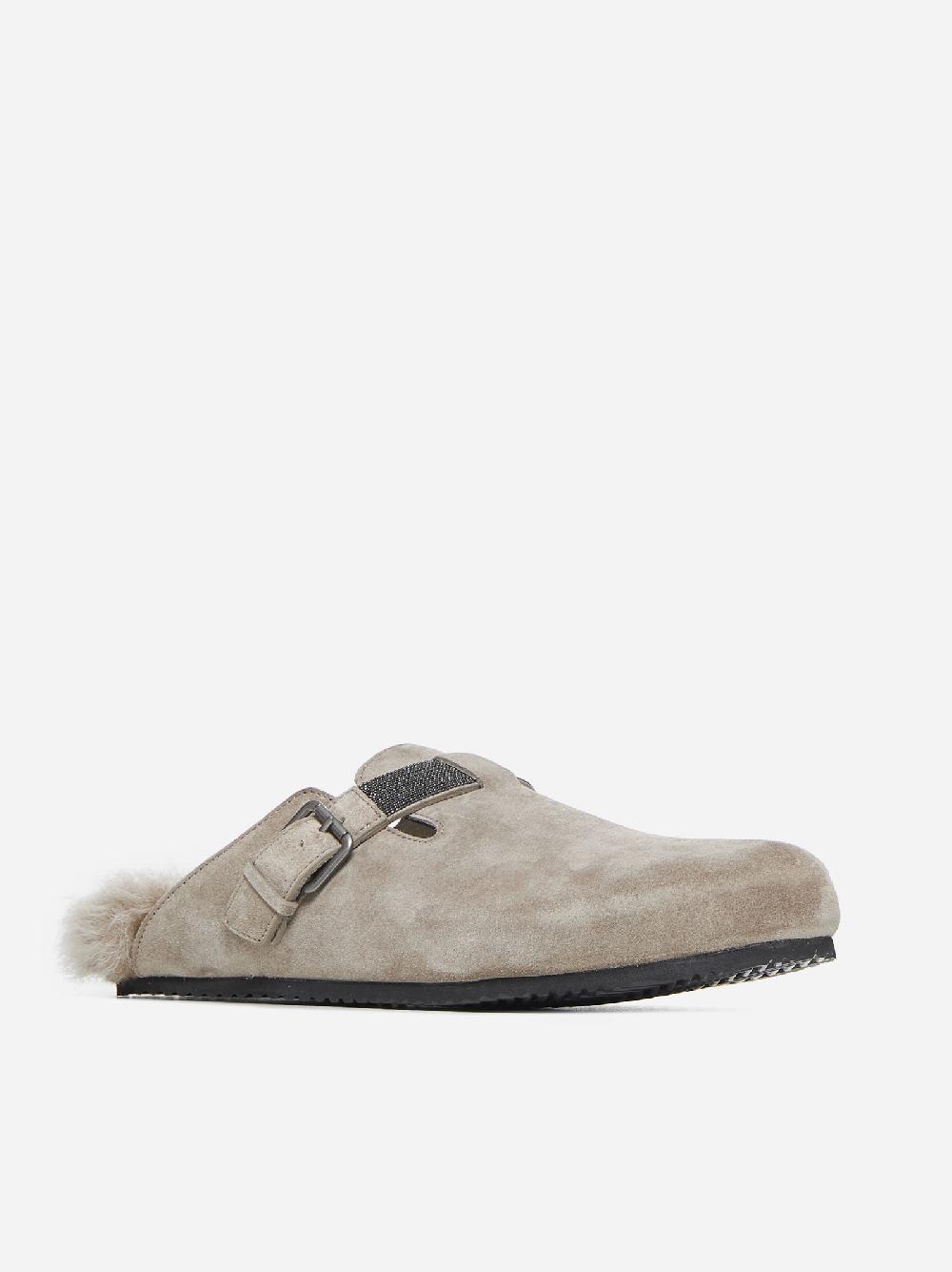BRUNELLO CUCINELLI Mules in pelle scamosciata Italia
