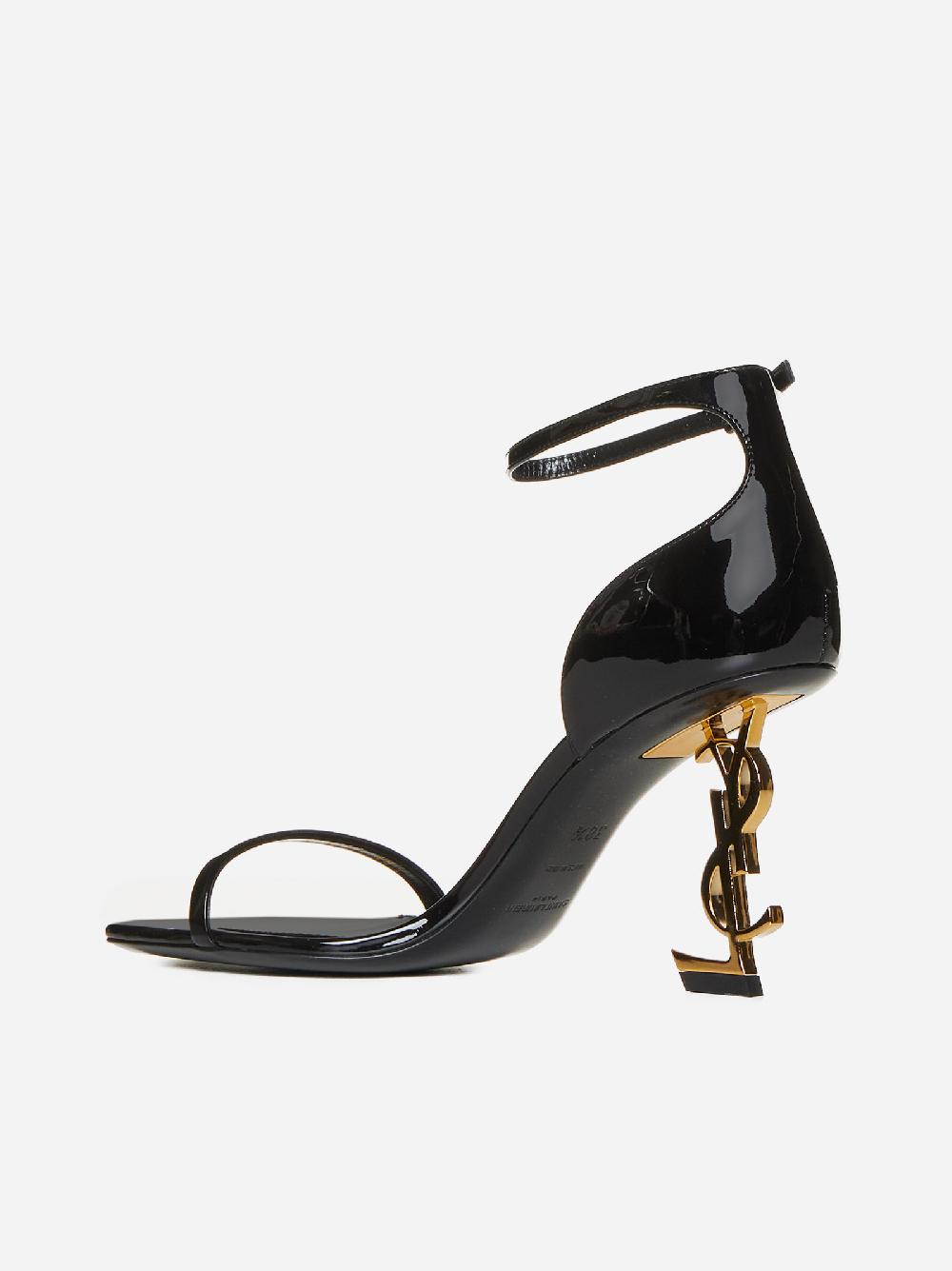 SAINT LAURENT Sandali Opyum YSL in vernice Spedizione Gratuita