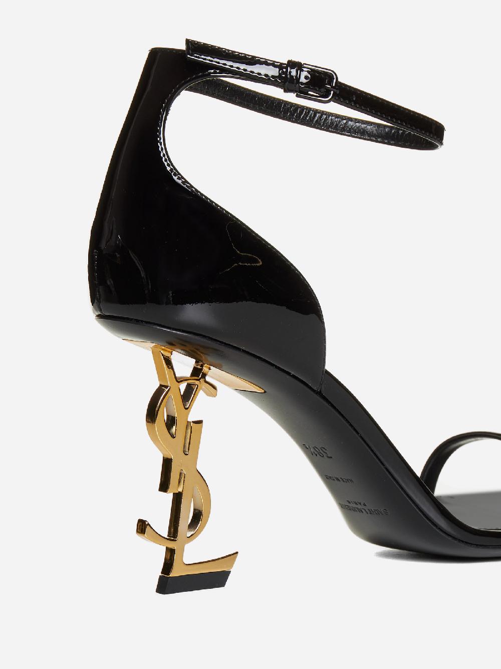 SAINT LAURENT Sandali Opyum YSL in vernice Spedizione Gratuita