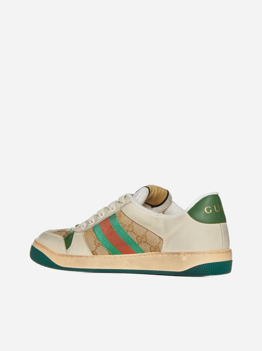 GUCCI Sneakers Screener in pelle e tessuto GG Promozione