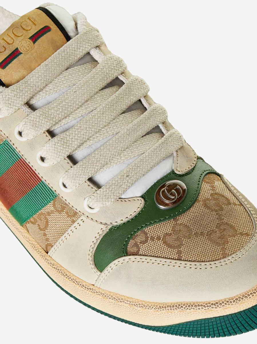 GUCCI Sneakers Screener in pelle e tessuto GG Promozione