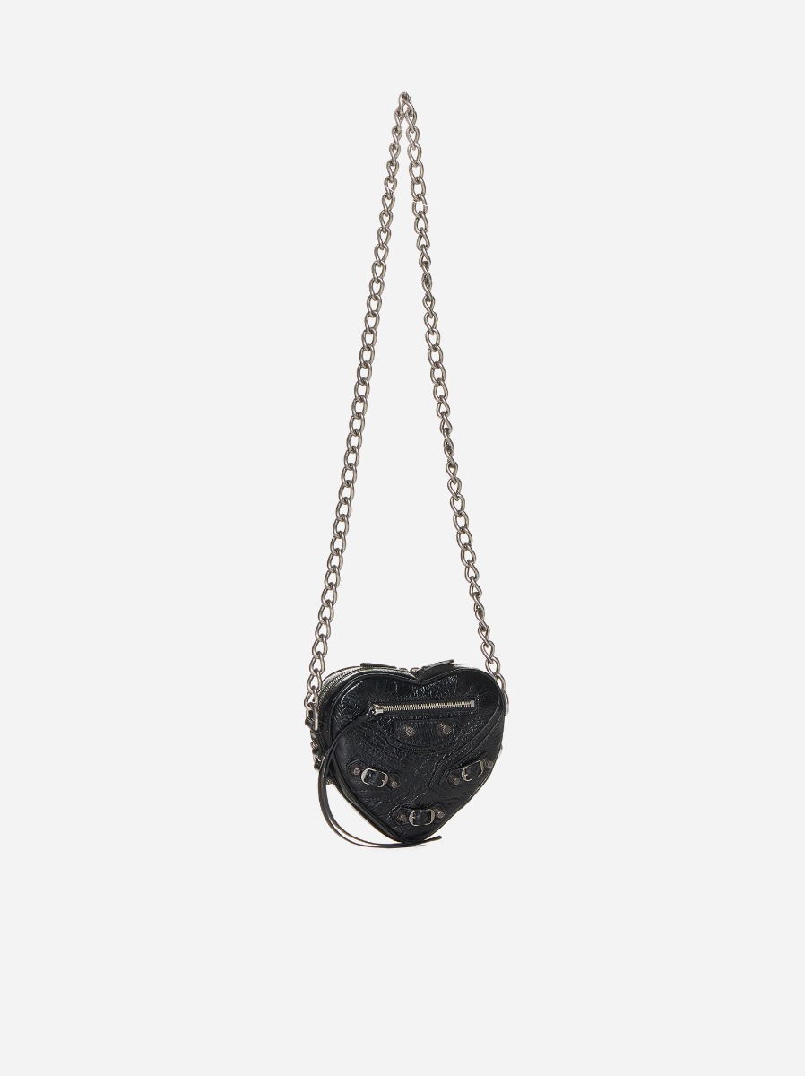 BALENCIAGA Borsa Cagole Heart Mini in pelle Shopping Online