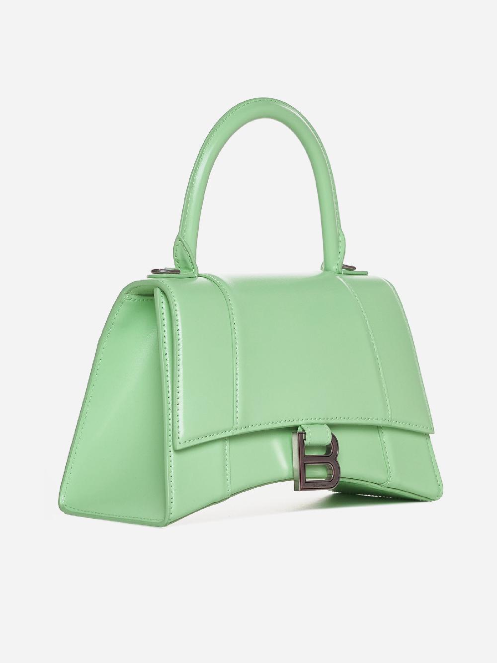 BALENCIAGA Borsa Hourglass Small in pelle Sconto