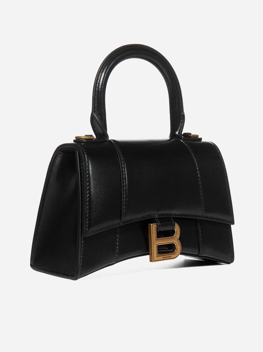 BALENCIAGA Borsa Hourglass XS in pelle Economico
